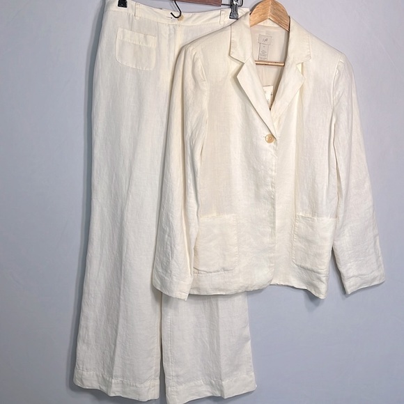 J. Jill Vintage Linen Pants size 4 and Blazer size XS NWT